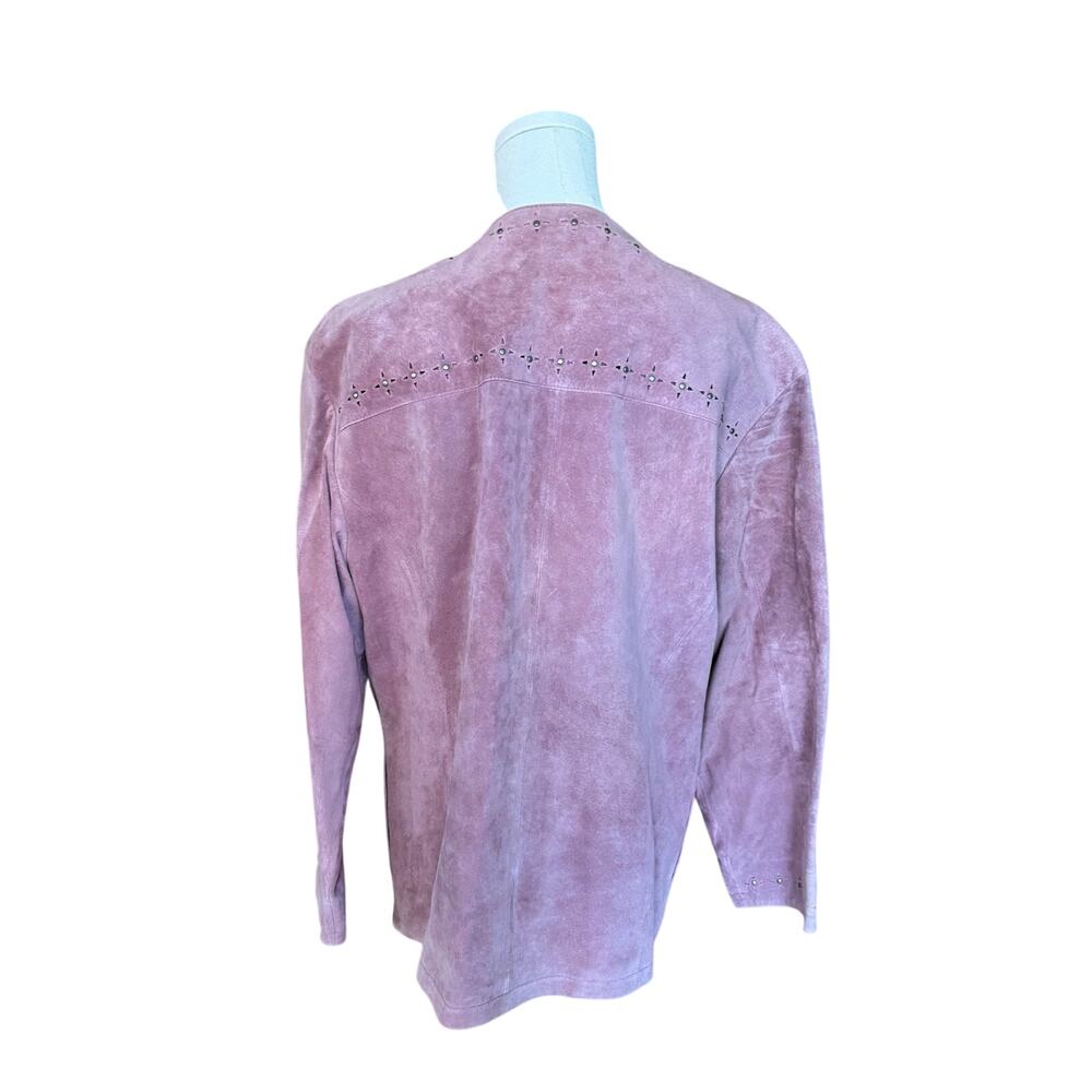 Cabela’s Women’s XL Rose Leather Jacket Western Boho Full Zip NWT - Picture 7 of 12